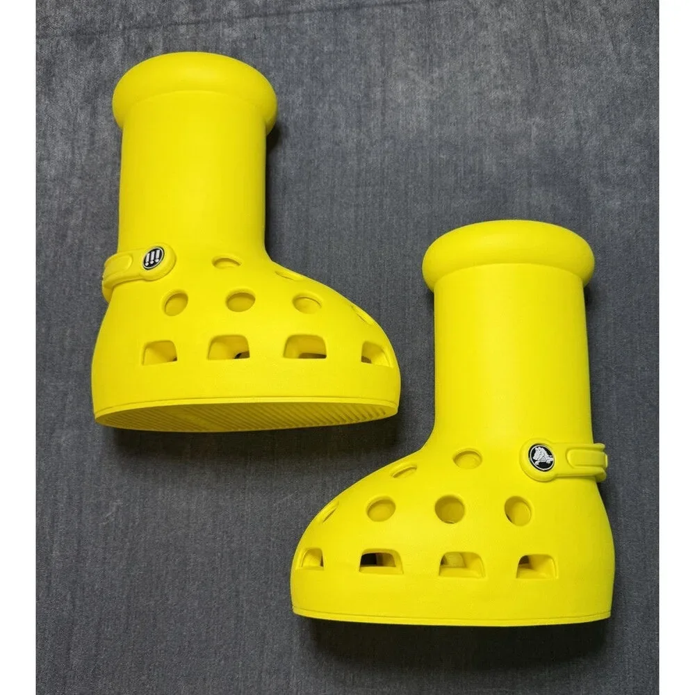 MSCHF X CROCS BIG YELLOW BOOTS CROCS SIZE 6 NEW WITH BOX